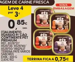 Continente Alimento Humido P/ Cão Continent Pet Premium promoção