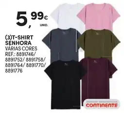 Continente T-shirt senhora promoção