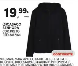 Continente casaco senhora promoção