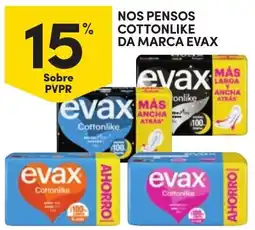 Continente Nos pensos cottonlike da marca evax promoção