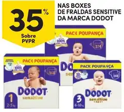Continente Nas boxes de fraldas sensitive da marca dodot promoção