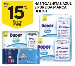 Continente toalhitas azul e pure da marca dodot promoção