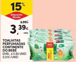 Continente toalhitas perfumadas continente do bebé promoção