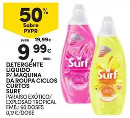 Continente Detergente liquido p/ maquina da roupa ciclos curtos surf promoção
