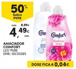 Continente Amaciador comfort lily pure promoção