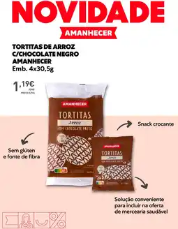 Recheio Tortitas de arroz c/chocolate negro amanhecer promoção