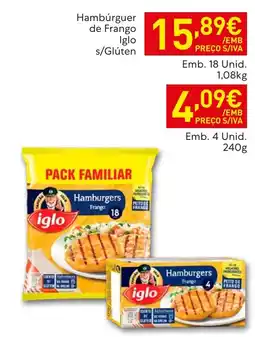 Recheio Hamburguer de frango iglo s/glúten promoção