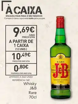 Recheio Whisky J&B Rare promoção
