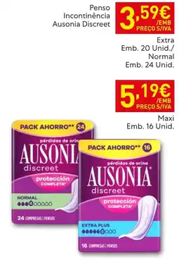 Recheio Penso Incontinência Ausonia Discreet promoção