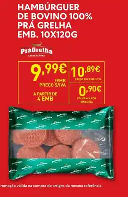 Recheio Hambúrguer de bovino 100% prá grelha promoção