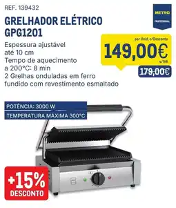 Makro Grelhador elétrico metro professional promoção