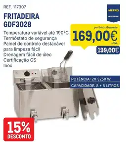 Makro Fritadeira metro professional promoção
