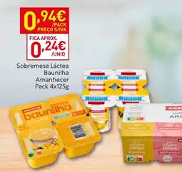 Recheio Sobremesa Láctea Baunilha Amanhecer promoção