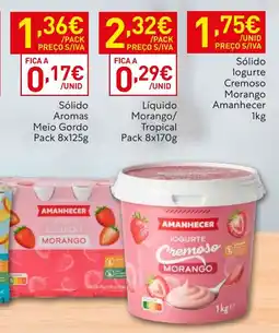 Recheio Amanhecer iogurte cremoso morango promoção