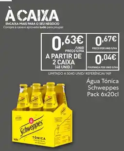 Recheio Água Tónica Schweppes promoção