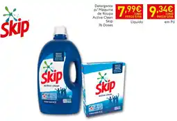 Recheio Skip detergente p/ máquina de roupa active clean promoção