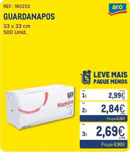 Makro Guardanapos aro promoção