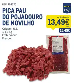 Makro Pica pau do pojadouro de novilho metro chef promoção