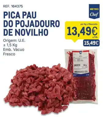 Makro Pica pau do pojadouro de novilho metro chef promoção