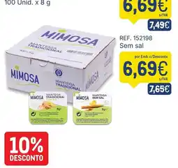 Makro Mimosa manteiga tradicional com sal promoção