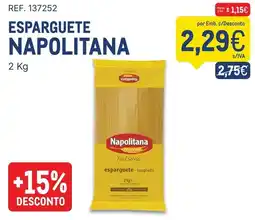 Makro esparague napolitana promoção
