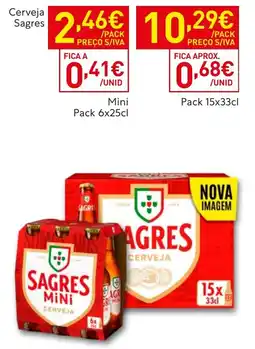 Recheio Cerveja Sagres Mini promoção