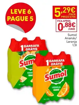 Recheio Sumol Ananás/Laranja promoção