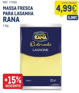 Makro Massa fresca para lasanha rana promoção