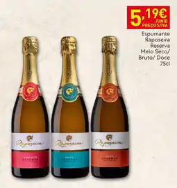 Recheio Espumante Raposeira Reserva promoção