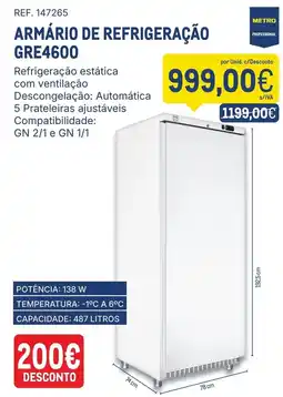 Makro armário de refrigeração gre4600 promoção