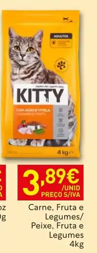 Recheio Kitty carne, fruta e legumes promoção