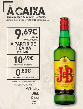 Recheio Whisky J&B Rare promoção