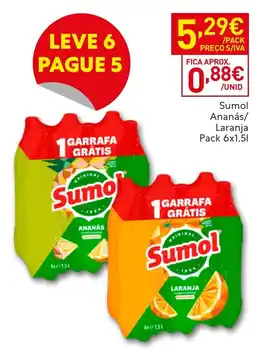 Recheio Sumol Ananás/Laranja promoção