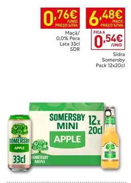 Recheio Sidra Somersby promoção