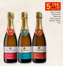 Recheio Espumante Raposeira Reserva promoção