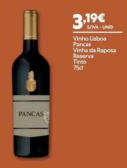 Recheio Vinho Lisboa Pancas Vinha da Raposa promoção