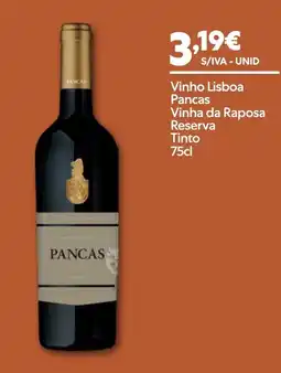 Recheio Vinho lisboa pancas vinha da raposa reserva tinto promoção