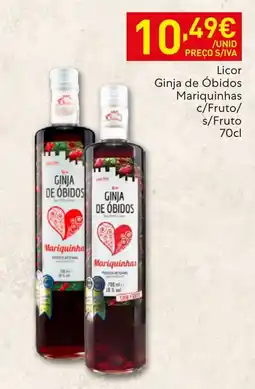 Recheio Licor Ginja de Óbidos Mariquinhas promoção