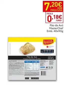 Recheio Pão da Avó MasterChef promoção