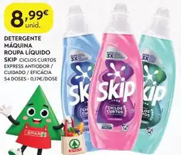 Spar Detergente máquina roupa líquido skip ciclos curtos promoção