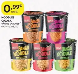 Spar Cigala banzai noodle vários sabores promoção