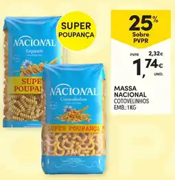 Continente Massa nacional cotovelinhos promoção