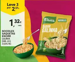 Continente Noodles saquetas knorr galinha promoção