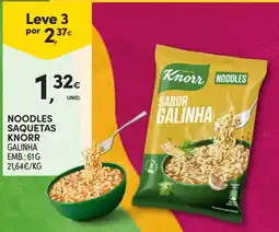 Continente Noodles saquetas knorr galinha promoção