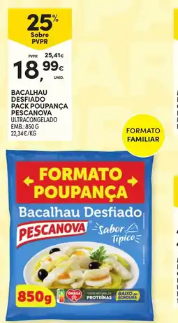 Continente Bacalhau desfiado pescanova promoção