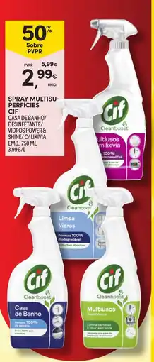 Continente Spray multisu-perfícies cif promoção
