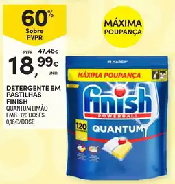 Continente Detergente em pastilhas finish quantum limão promoção