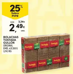 Continente Bolachas Tostada Gullón Original promoção