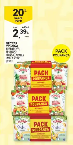 Continente Néctar compal promoção