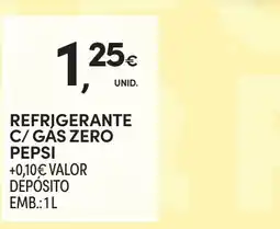 Continente refrigerante c/ gas zero pepsi promoção